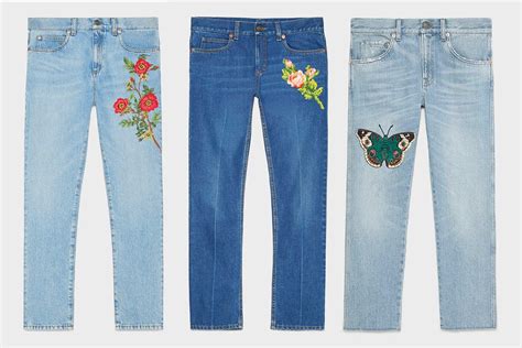 gucci embroidered jeans alternative|brands similar to gucci.